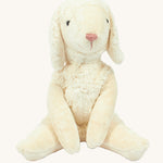 A Small Senger Floppy Animal White Sheep organic cotton stuffed toy. 