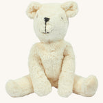 A Senger Small white Floppy Bear soft toy made using organic cotton and natural fillings.