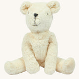 A Senger Small white Floppy Bear soft toy made using organic cotton and natural fillings.
