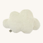 Senger warming cloud cushion. A white fluffy GOTS organic cotton cushion that can be warmed up.