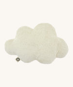 Senger warming cloud cushion. A white fluffy GOTS organic cotton cushion that can be warmed up.