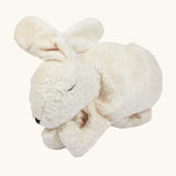 Senger large white cuddly rabbit soft toy. White organic cotton outer with black sleepy eye and nose details.