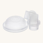 The silicone valves from the Lola & Lykke Complete Breast Pump Spare Part Box