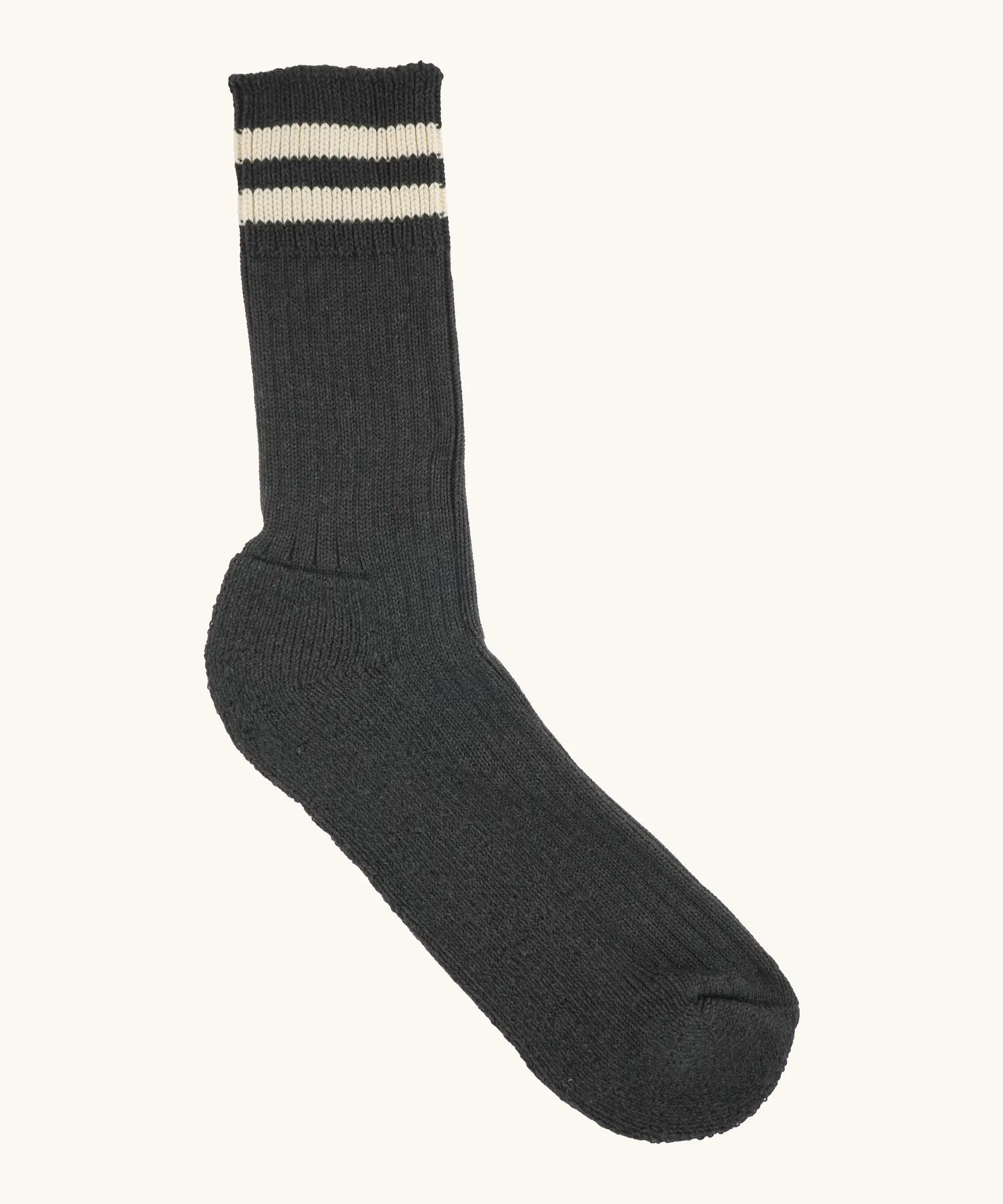 Silverstick Air Organic Cotton Sports Socks in black with white stripes.