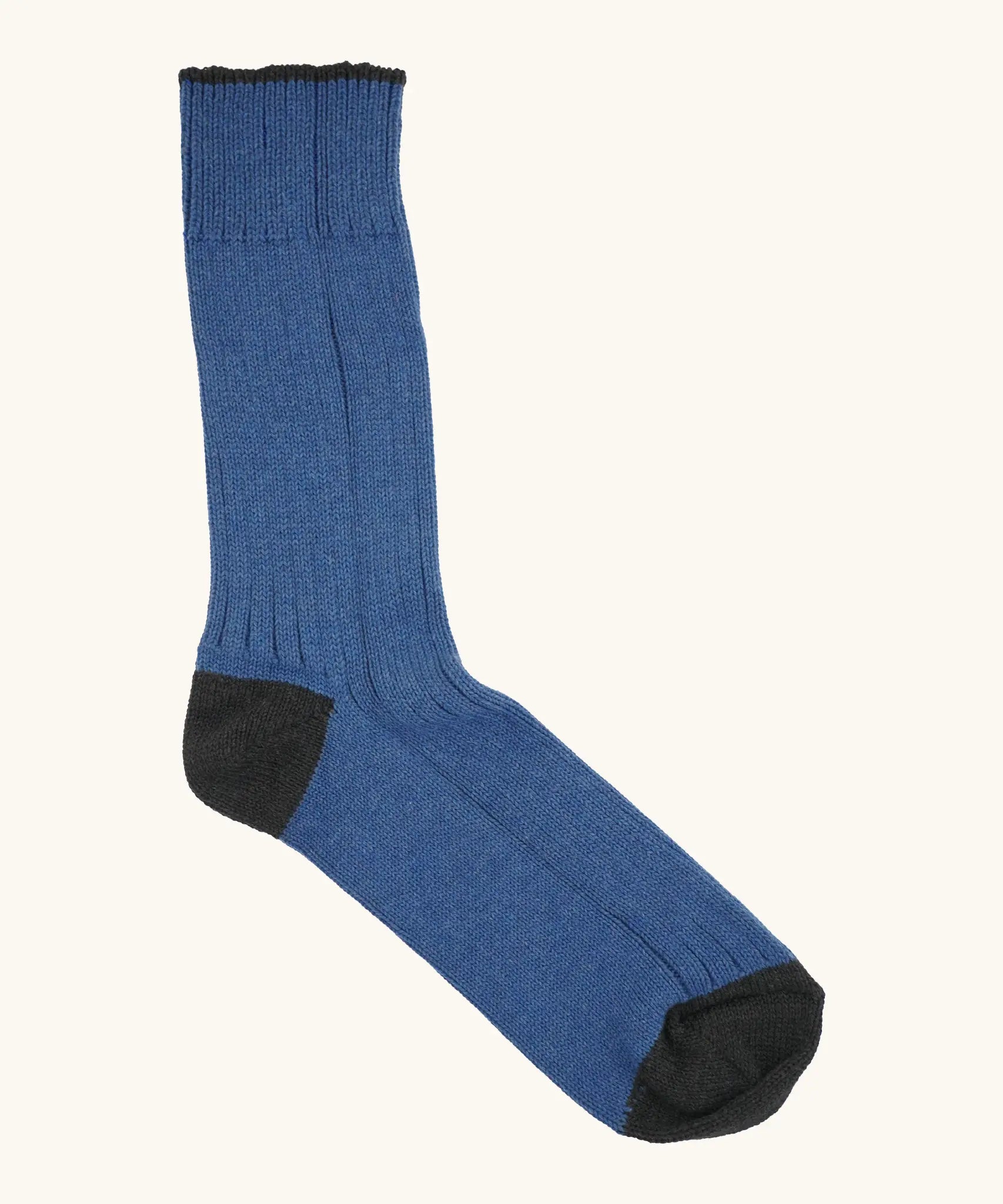 Silverstick Caburn Organic Cotton Socks in the inifinito blue with black heel, toe and ankle trim