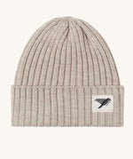 Silverstick Moffat Merino Wool Beanie in the Oat colourway. Silverstick are proudly made in the UK and available at Babipur. 