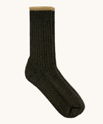 Silverstick Pennine Wool Socks in a Moss green colour. 