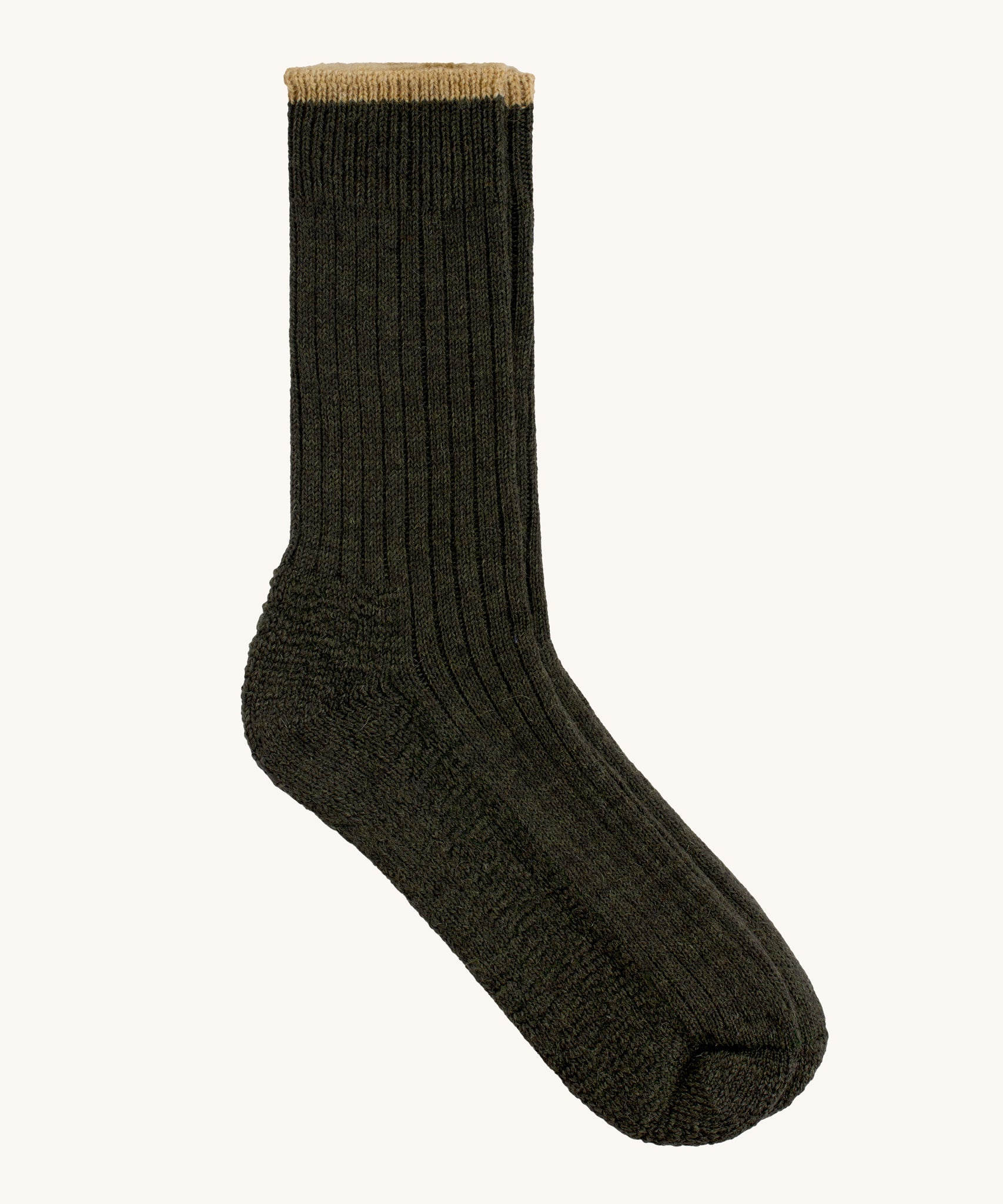 Silverstick Pennine Wool Socks in a Moss green colour. 