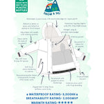 A closer look at the waist fastener on the Frugi Children's Snow & Ski Coat - Alpine Adventures