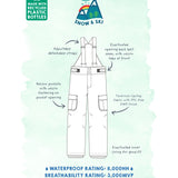 The front of the Frugi Snow & Ski Salopettes - Retro Happy