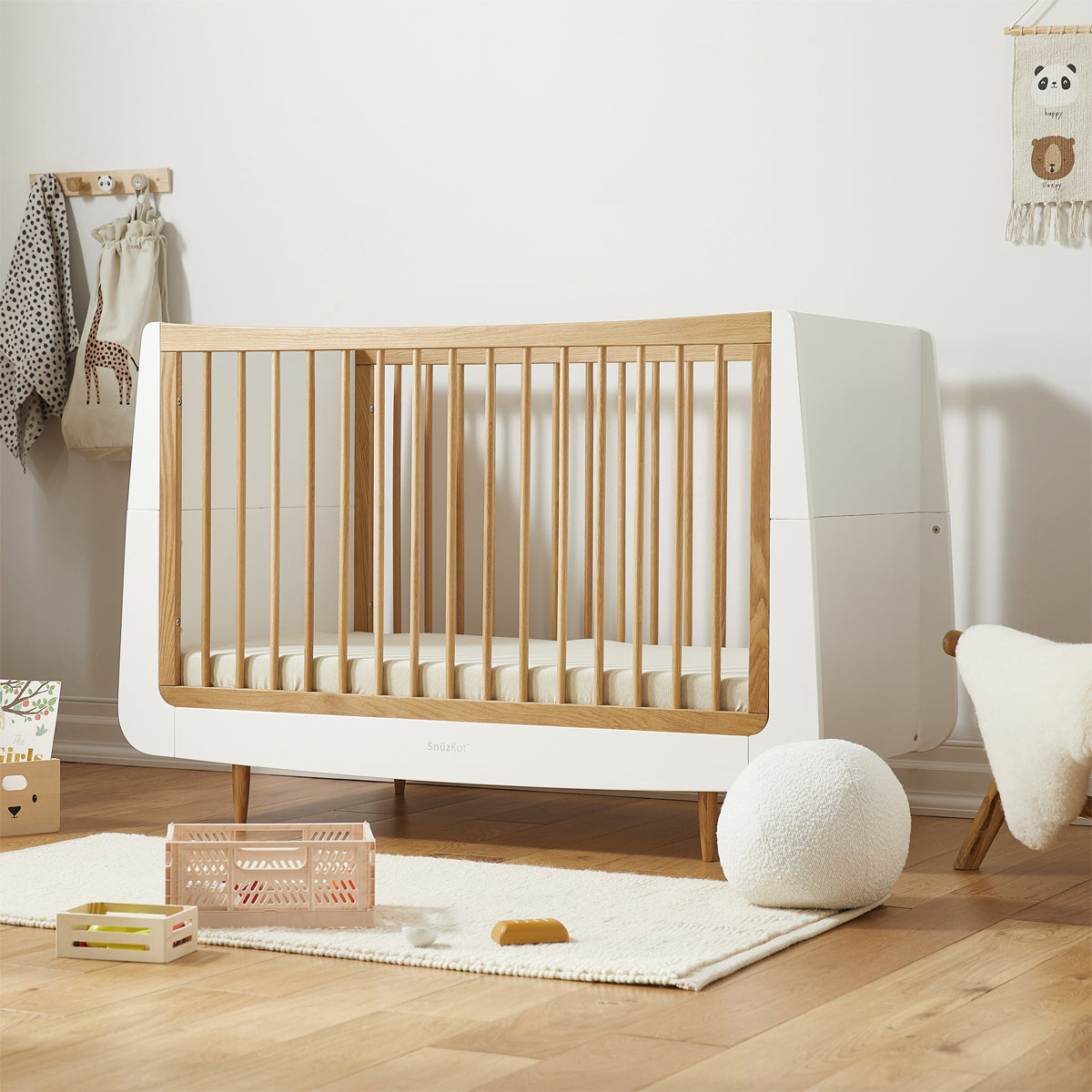 Snuzkot skandi cot bed natural on sale