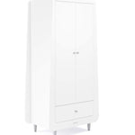 A Skandi Grey SnuzKot wardrobe pictured on a plain background