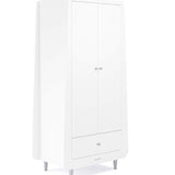 A Skandi Grey SnuzKot wardrobe pictured on a plain background
