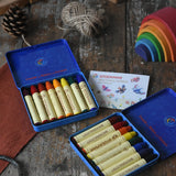 Stockmar 8 Standard Colour and 8 Waldorf colour assortment Wax Crayons sets in tins. 