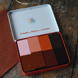Stockmar colours of the world skin tone colour wax blocks crayons in a metal storage tin. 