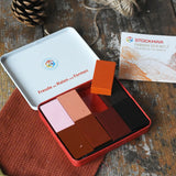 Stockmar colours of the world skin tone colour wax blocks crayons in a metal storage tin. 