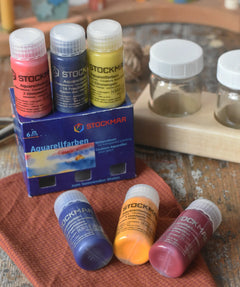 Stockmar basic colour concentrated watercolour paints. Set of 6 20ml paints. 