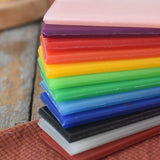 Stockmar Modelling Beeswax Clay 12 Colour Sheets stacked up. 