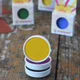 Stack of three Stockmar opaque watercolour replacement tablets.