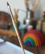 Paintbrush included with the Stockmar Opaque Watercolour Paint Tin Set.