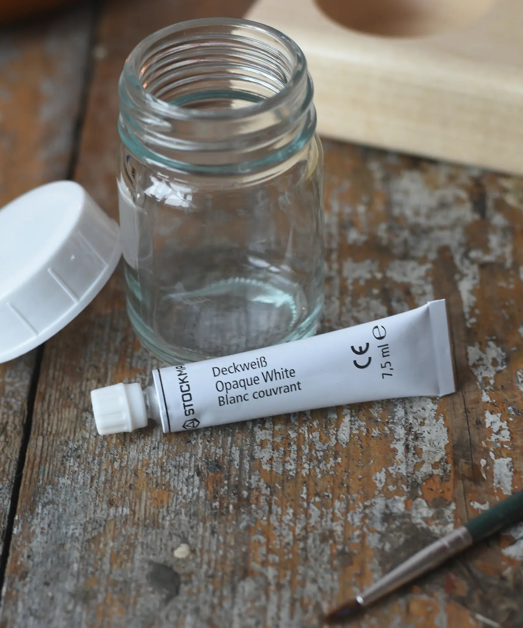 Stockmar 7.5ml opaque white tube for use with Stockmar opaque watercolours.