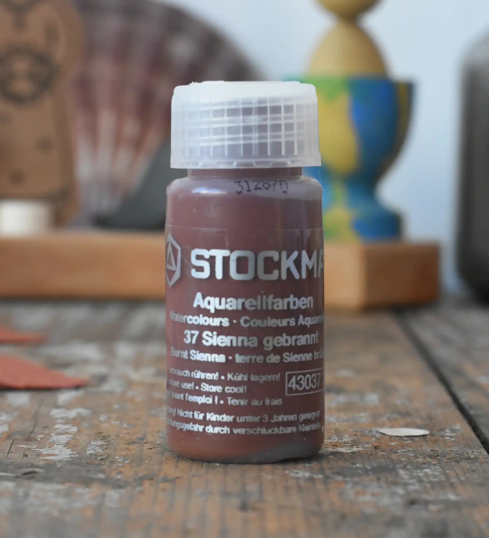 Stockmar 20ml liquid watercolour paint in burnt sienna.