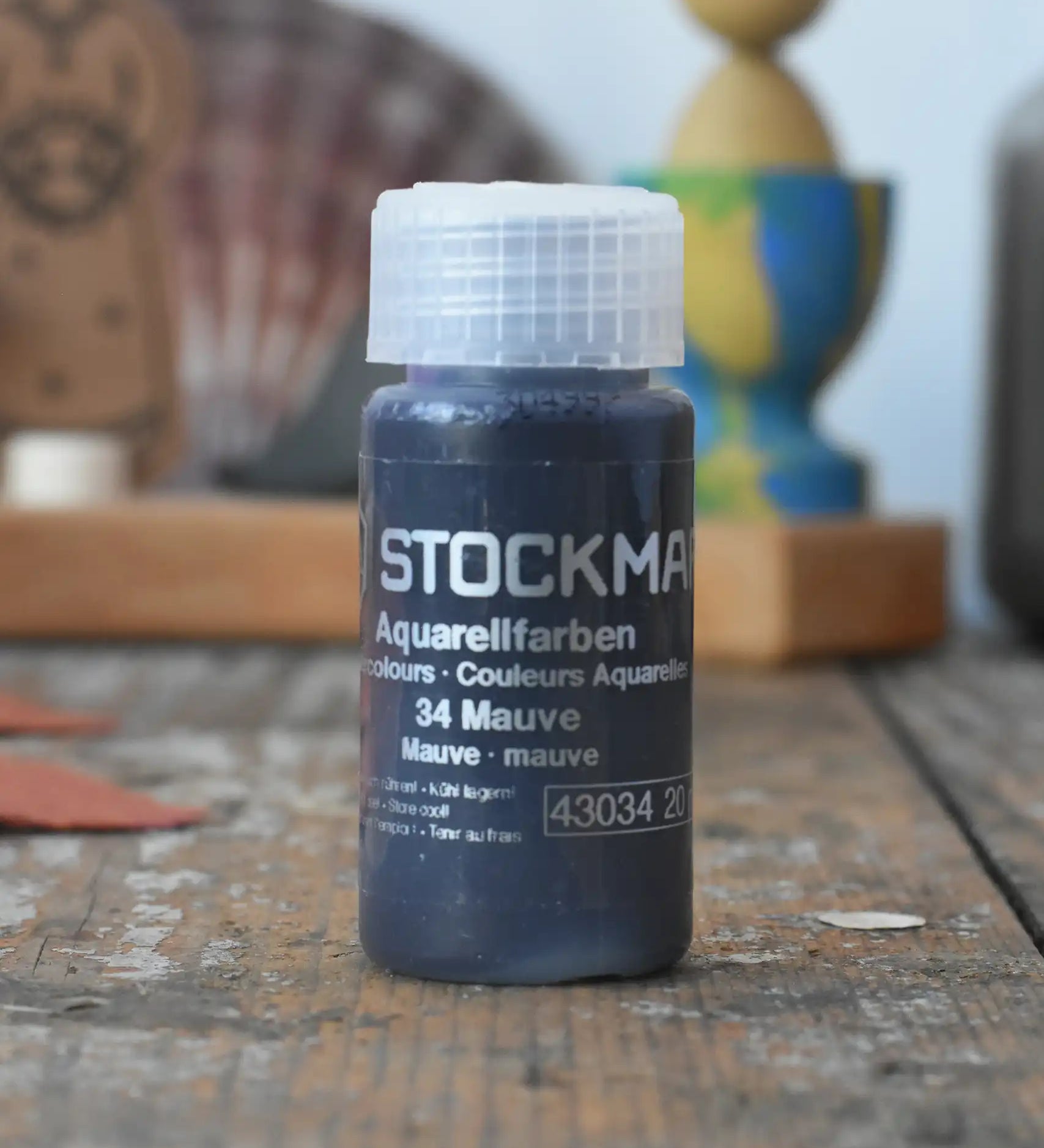 Stockmar 20ml liquid watercolour paint in mauve.