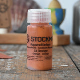 Stockmar 20ml liquid watercolour paint in orange.