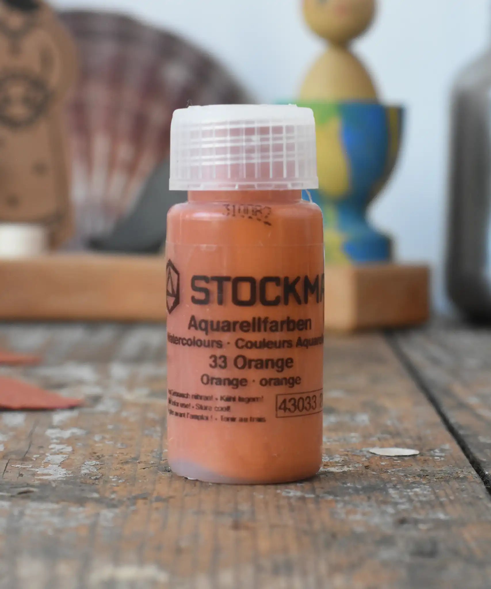Stockmar 20ml liquid watercolour paint in orange.