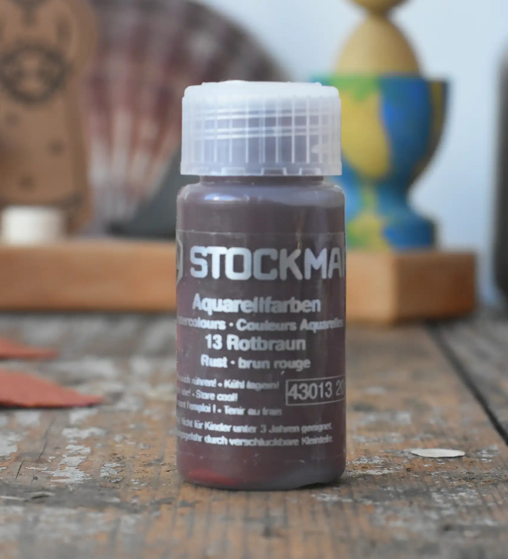 Stockmar 20ml liquid watercolour paint in rust.