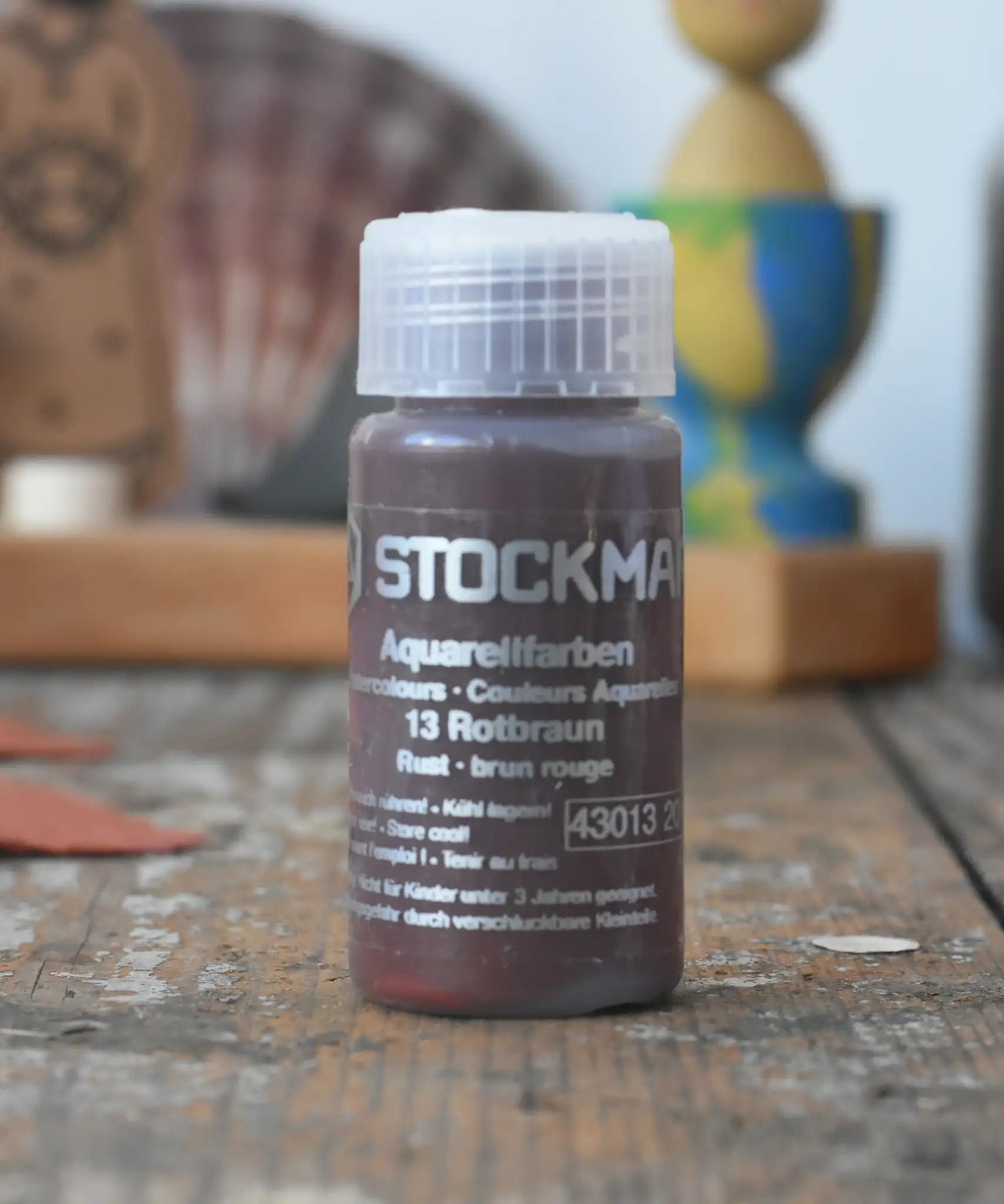 Stockmar 20ml liquid watercolour paint in rust.