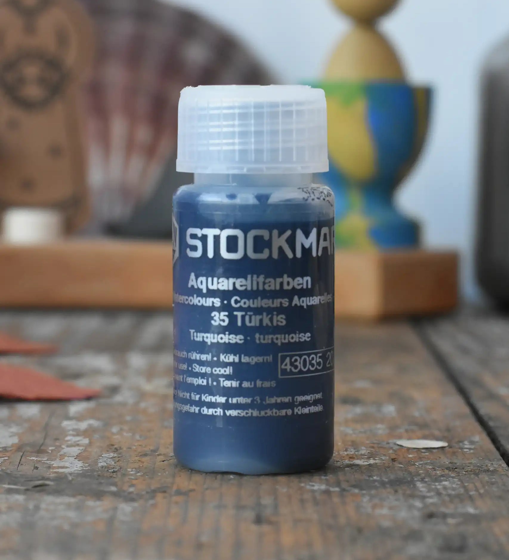 Stockmar 20ml liquid watercolour paint in turquoise.