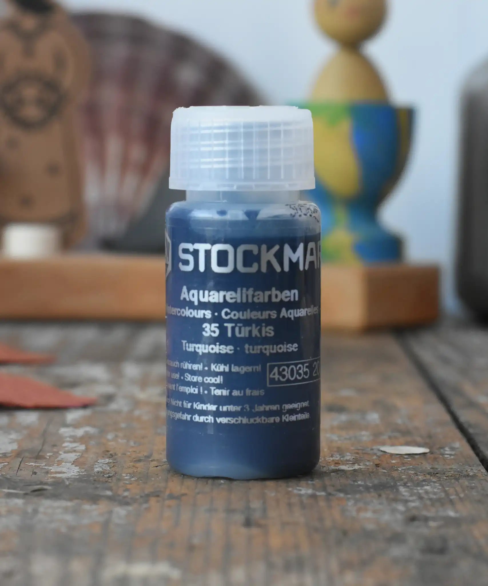 Stockmar 20ml liquid watercolour paint in turquoise.