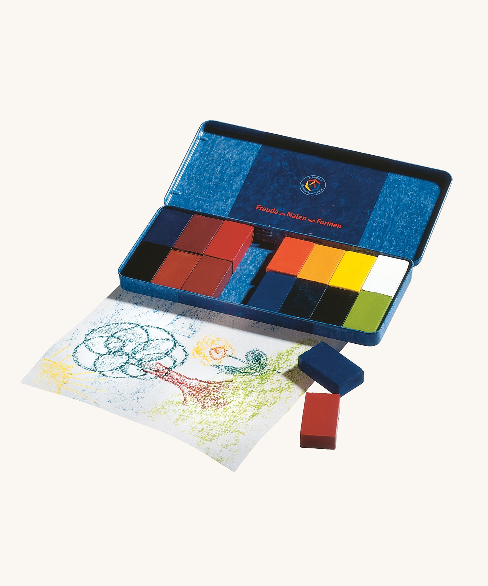 Stockmar 16 Wax Blocks set in a tin. 