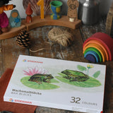 Stockmar 32 wax crayon blocks set box.