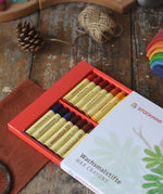 Stockmar 32 coloured wax crayon sticks for children. 