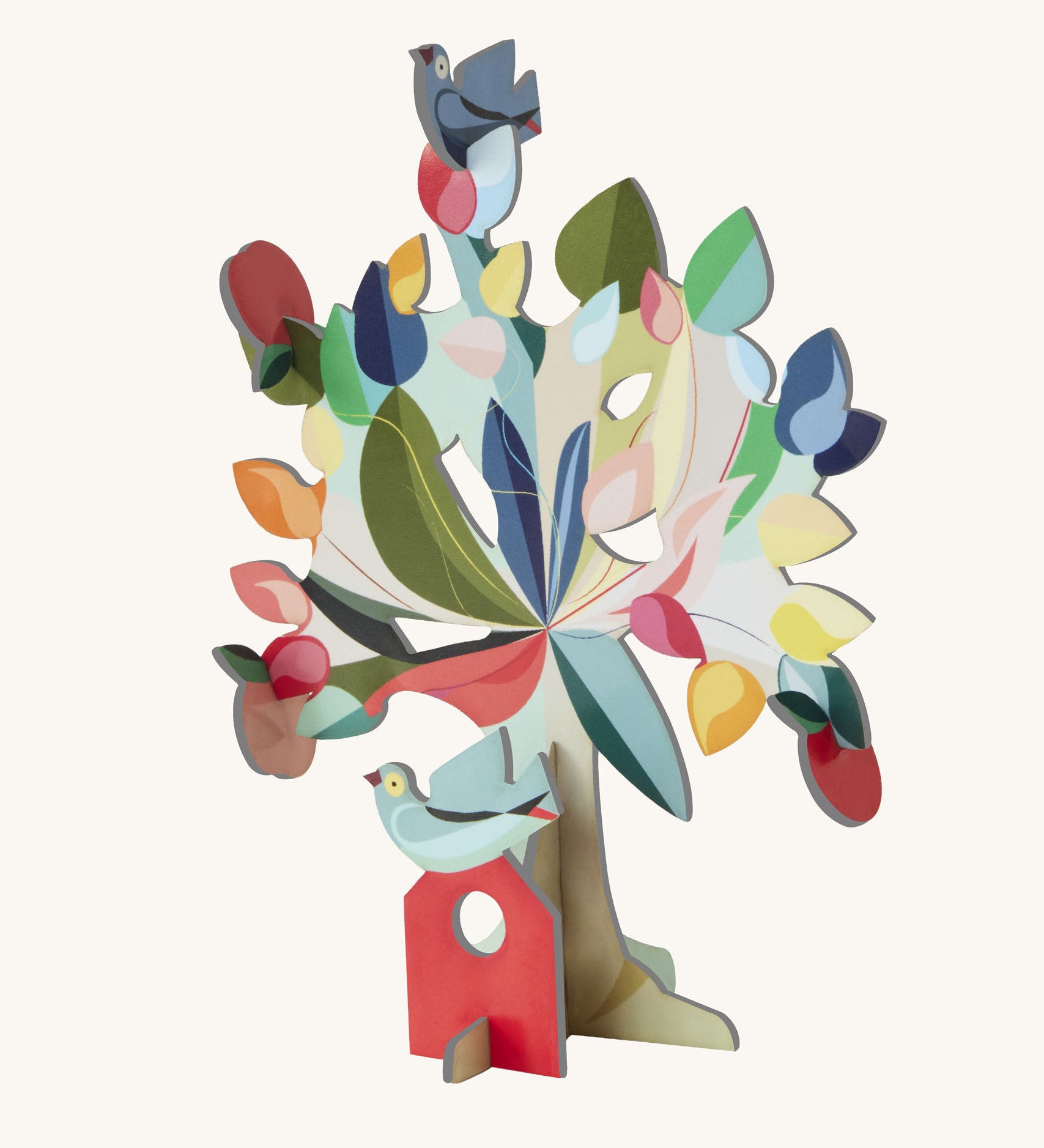 Studio Roof 3D Pop Out Card Dream Tree. A 3D cardboard DIY craft kit tree with different coloured leaves. This kit is part of a wide range of Studio Roof kits that are available at Babipur.