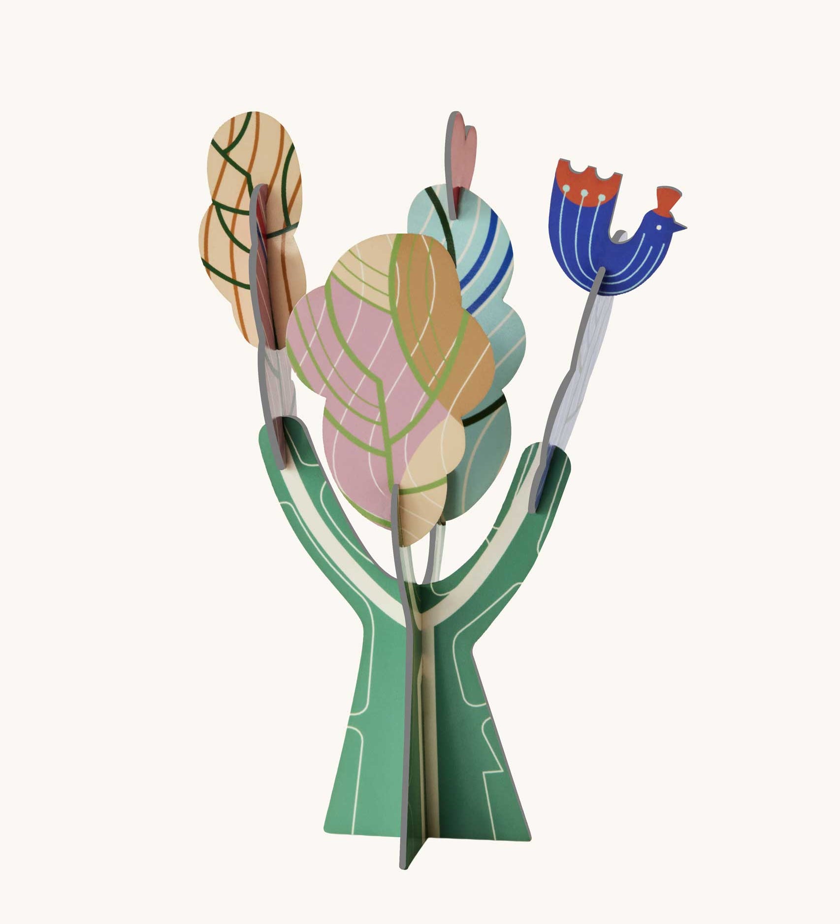 Studio Roof 3D Pop Out Card Tree of Life decoration. A cardboard DIY craft kit that comes with a card. This kit is part of a wide range of Studio Roof kits that are available at Babipur.