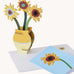 Studio Roof 3D Pop Out Card Van Gogh Flowers. A 3D cardboard DIY sunflowers in a vase next to a matching greetings card