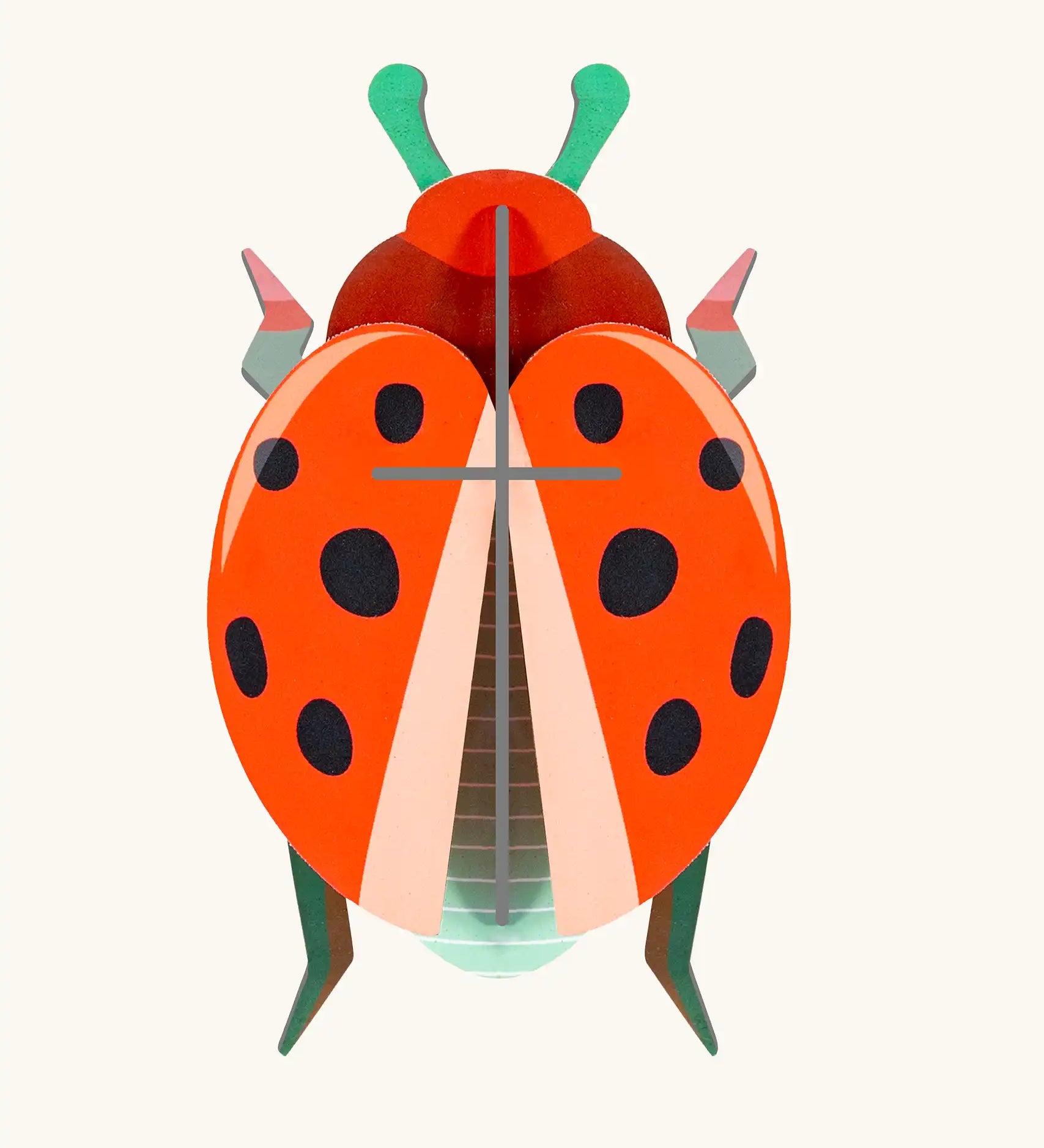 Studio Roof Insect Coccinelle Rouge craft kit wall art. 