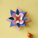 Studio Roof Dragonfruit Punch Wall Art pictured on a yellow coloured wall