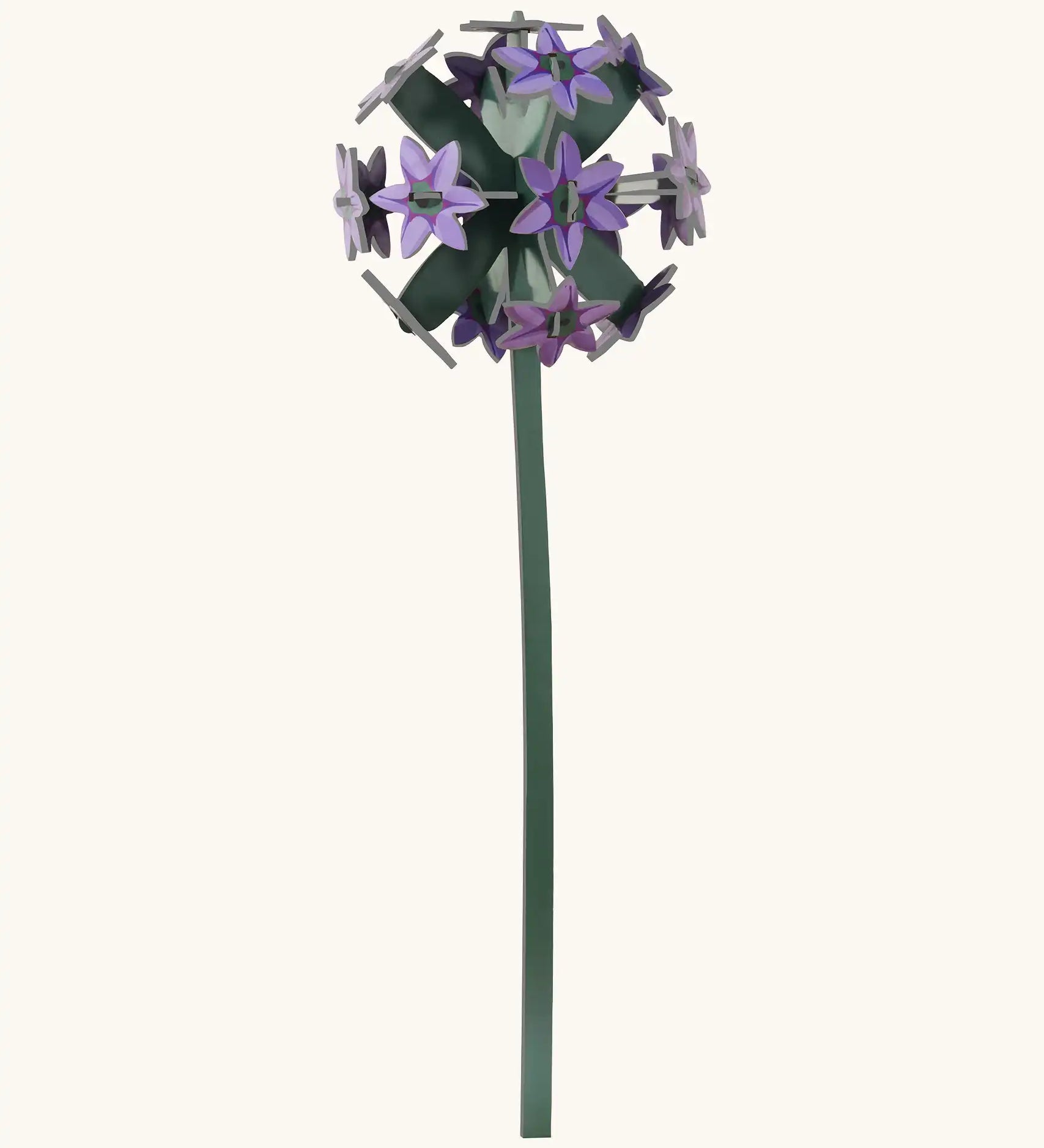 Studio Roof allium everlasting flower decoration craft kit shown built.