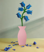 Studio Roof campanula everlasting flower decoration craft kit shown built and displayed in a vase.