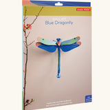 Studio Roof Blue Dragonfly Cardboard Wall Art shown in it's packaging.