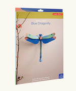 Studio Roof Blue Dragonfly Cardboard Wall Art shown in it's packaging.