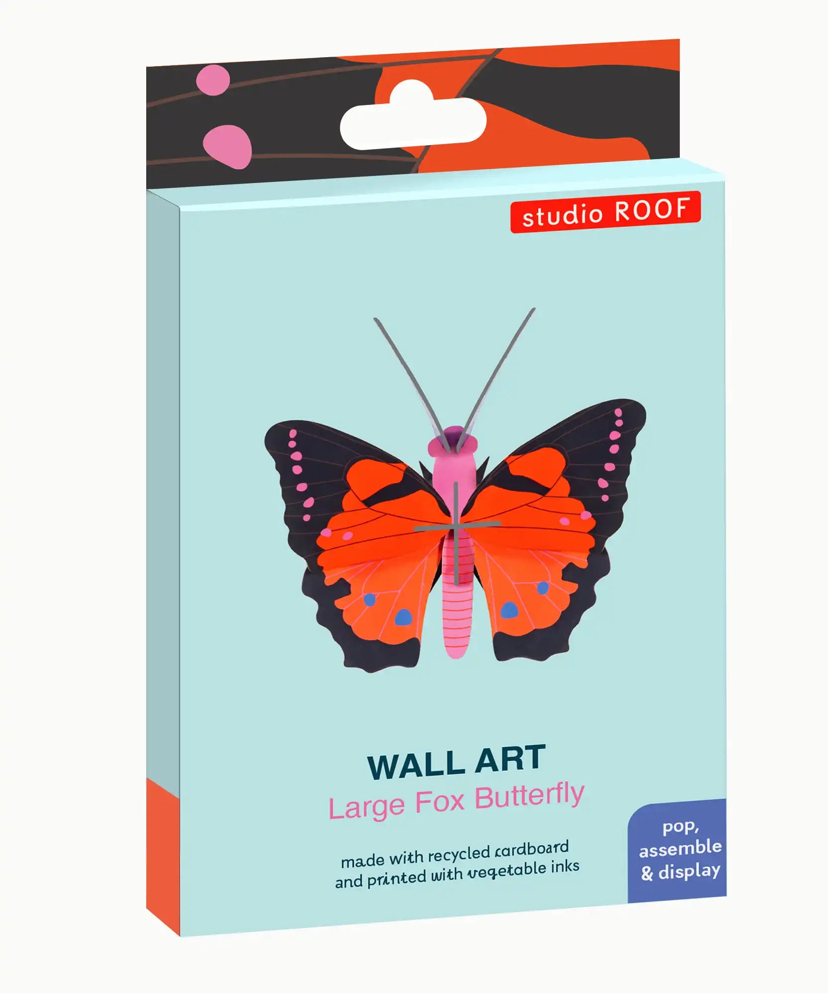 Studio Roof Insect Large Fox Butterfly DIY wall art decoration in it's packaging. 