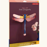 Studio Roof pink dragonfly cardboard wall art kit shown in it's packaging.