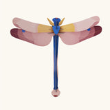 Studio Roof pink dragonfly cardboard wall art kit shown built.