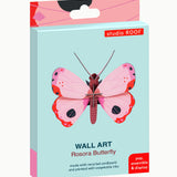 Studio Roof Insect pink Rosora Butterfly DIY wall art kit in it's box.
