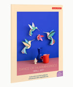 Studio Roof Dance of Hummingbirds Paradise Bird Set wall art kit in it's packaging.